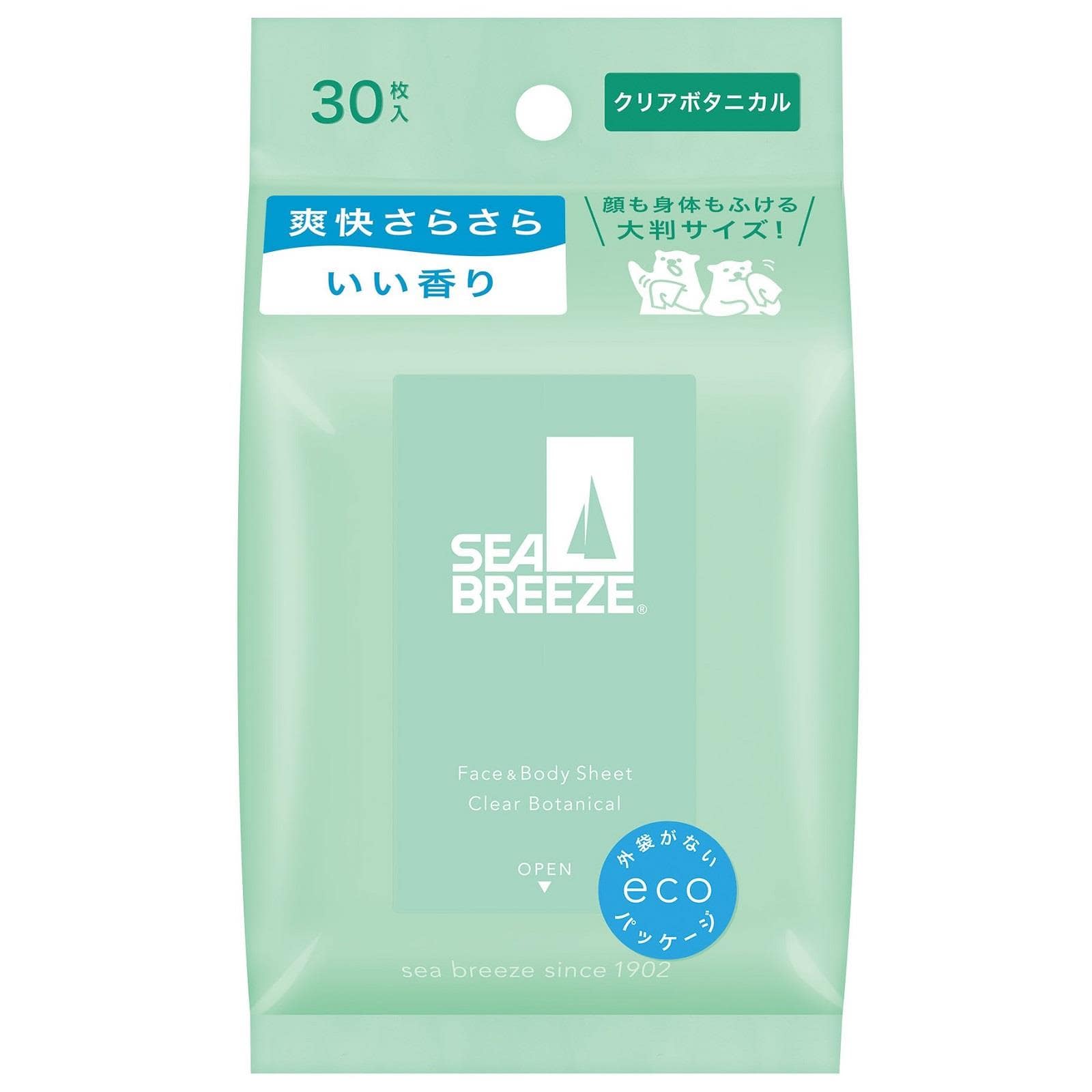 ファイントゥデイ シーブリーズ フェイス＆ボディシート N クリアボタニカル (30枚) デオドラントシート 制汗デオドラント