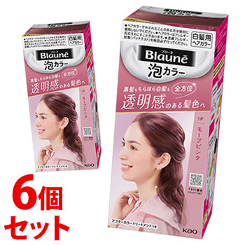 《セット販売》　花王 ブローネ 泡カラー 1P モーブピンク (1セット)×6個セット 白髪用ヘアカラー 白髪染め　【医薬部外品】