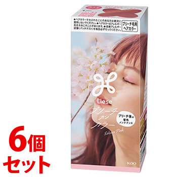 《セット販売》　花王 リーゼ ブリーチオンカラー さくらピンク (108mL)×6個セット ブリーチ毛用ヘアカラー　【医薬部外品】
