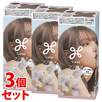《セット販売》　花王 リーゼ ブリーチオンカラー スイートピーグレージュ (108mL)×3個セット ブリーチ毛用ヘアカラー　【医薬部外品】