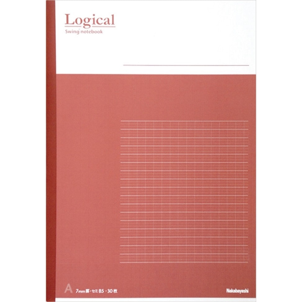 ナカバヤシ スイング・ロジカルノート B5 A罫 30枚 ピンク ノ-B501A-P (1冊) ノート