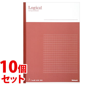 《セット販売》　ナカバヤシ スイング・ロジカルノート B5 A罫 30枚 ピンク ノ-B501A-P (1冊)×10個セット ノート