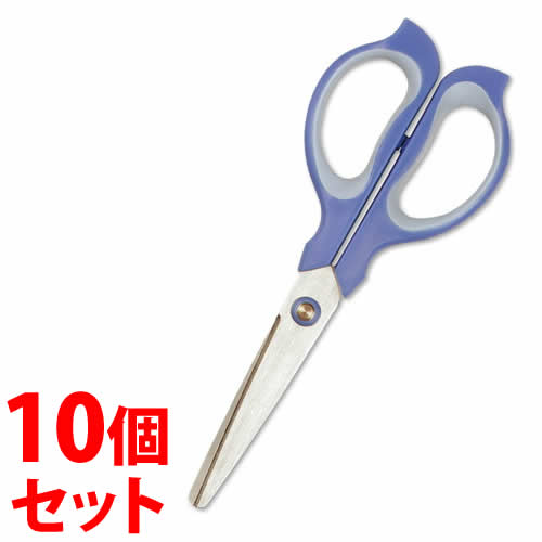 《セット販売》 プラス フィットカット イージーグリップ ブルー SC-165S (1個)×10個セット はさみ PLUS