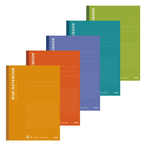 プラス カラーアソートパックノート セミB5 B罫 NO-003BS-5CP (5冊パック) ノート PLUS
