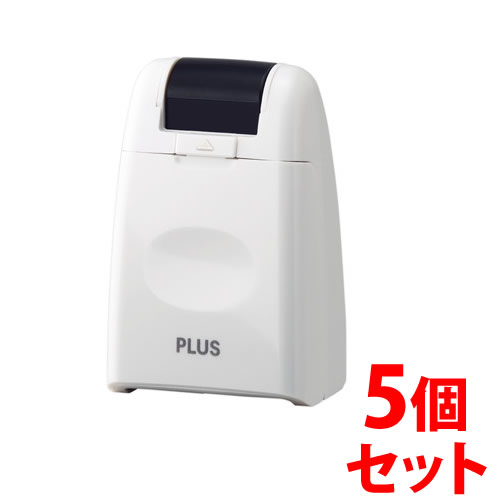 《セット販売》　プラス ローラーケシポン ホワイト 本体 IS-500CM-B-WH (1個)×5個セット 個人情報保護スタンプ PLUS