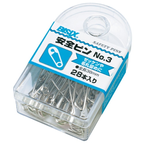 ミツヤ 安全ピン 全長38mm BX1-81-3 (約28本) 手芸 裁縫用品