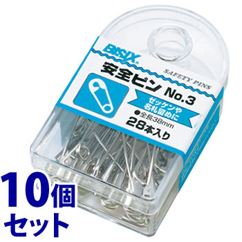 《セット販売》　ミツヤ 安全ピン 全長38mm BX1-81-3 (約28本)×10個セット 手芸 裁縫用品