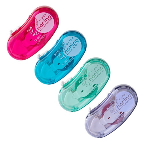 プラス テープのり ノリノビーンズ ドット お得パック TG-0811-4 (3個+1個) 幅6mm×長さ10m 糊 PLUS