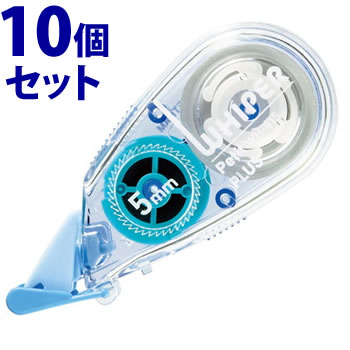 《セット販売》 プラス 修正テープ ホワイパープチ 5mm ブルー WH-815 (1個)×10個セット 幅5mm×長さ6m 使い切りタイプ PLUS