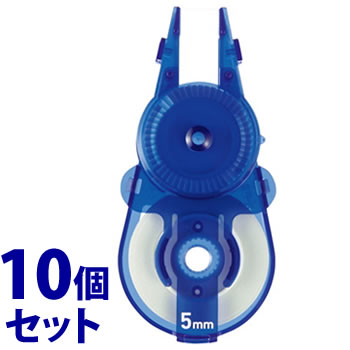 《セット販売》 プラス 修正テープ ホワイパースライド 交換テープ 5mm ブルー WH-115R (1個)×10個セット 幅5mm×長さ12m リフィル PLUS