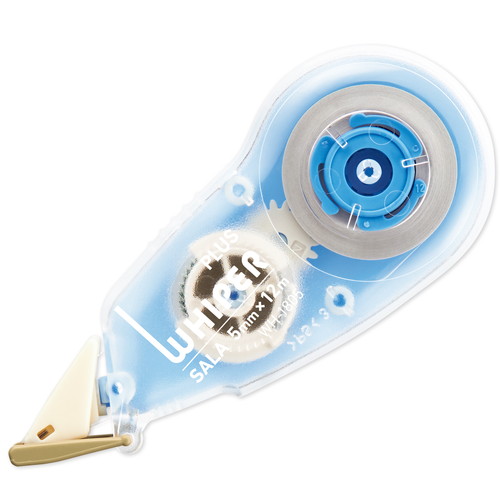 プラス 修正テープ ホワイパーサーラ 5mm ペールブルー WH-1805 (1個) 幅5mm×長さ12m 使い切りタイプ PLUS