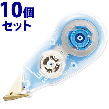 《セット販売》 プラス 修正テープ ホワイパーサーラ 5mm ペールブルー WH-1805 (1個)×10個セット 幅5mm×長さ12m 使い切りタイプ PLUS