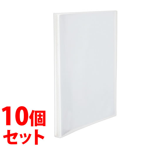 《セット販売》 プラス シンプルクリアーファイル A4 40ポケット FC-240SC クリアー (1冊)×10個セット ポケットファイル PLUS