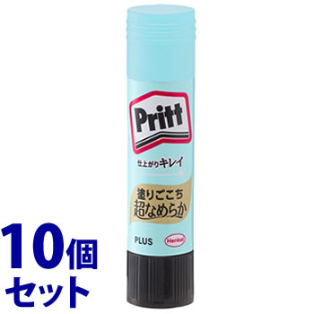 《セット販売》 プラス Pritt スムーズプリット セリースパック入 レギュラー NS-721-1P (約10g)×10個セット スティックのり 糊 仕上がりキレイ PLUS