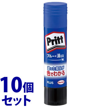 《セット販売》 プラス Pritt カラープリット セリースパック入 レギュラー NS-731-1P (約10g)×10個セット スティックのり 糊 PLUS