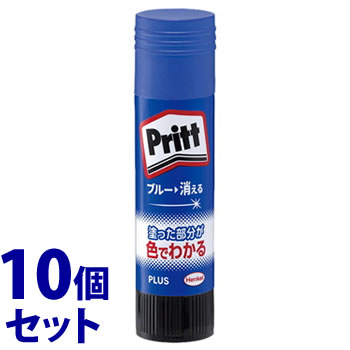 《セット販売》 プラス Pritt カラープリット セリースパック入 ミディアム NS-732-1P (約22g)×10個セット スティックのり 糊 PLUS