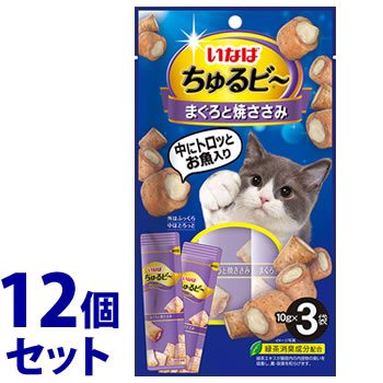《セット販売》 いなばペットフード いなば ちゅるビ~ まぐろと焼ささみ (10g×3袋)×12個セット 猫用おやつ キャットフード ドライ