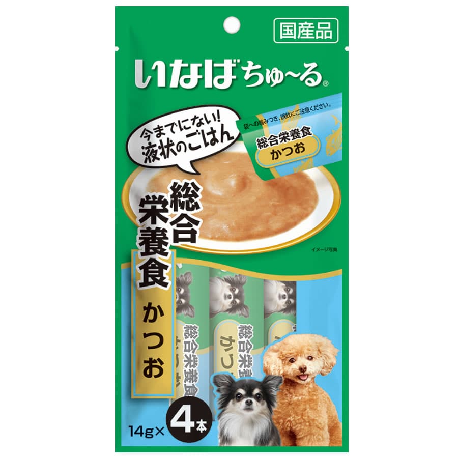いなばペットフード ちゅ～る 総合栄養食 かつお (14g×4本) ドッグフード ウェット