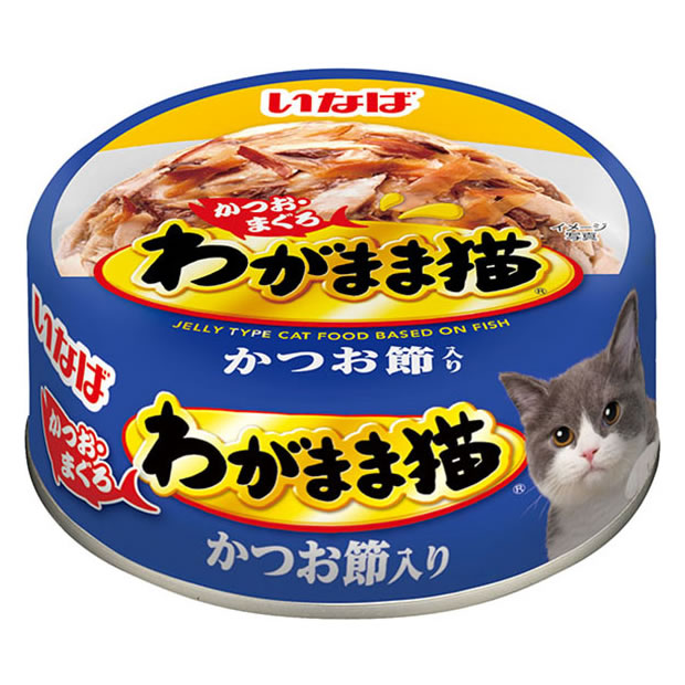 いなばペットフード わがまま猫 かつお節入り かつお・まぐろ (115g) キャットフード ウェット 缶詰