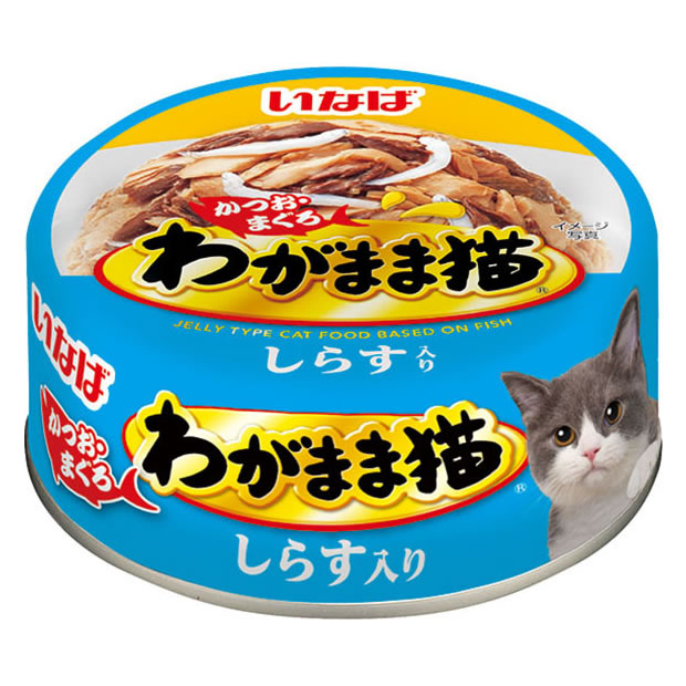 いなばペットフード わがまま猫 しらす入り かつお・まぐろ (115g) キャットフード ウェット 缶詰