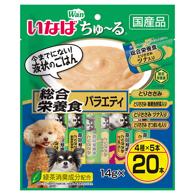 いなばペットフード ちゅ～る 総合栄養食バラエティ (14g×20本) ドッグフード ウェット 成犬用総合栄養食