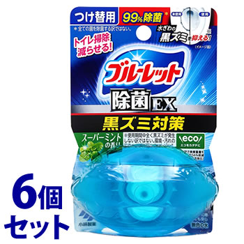 《セット販売》 小林製薬 液体ブルーレットおくだけ 除菌EX スーパーミントの香り つけかえ用 (67mL)×6個セット 付け替え用 水洗トイレ用 芳香洗浄剤 トイレ用合成洗剤