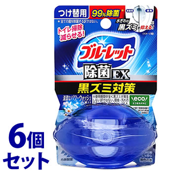 《セット販売》　小林製薬 液体ブルーレットおくだけ 除菌EX 清潔なパワーウォッシュの香り つけかえ用 (67mL)×6個セット 付け替え用 水洗トイレ用 芳香洗浄剤 トイレ用合成洗剤