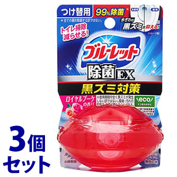 《セット販売》　小林製薬 液体ブルーレットおくだけ 除菌EX ロイヤルブーケの香り つけかえ用 (67mL)×3個セット 付け替え用 水洗トイレ用 芳香洗浄剤 トイレ用合成洗剤