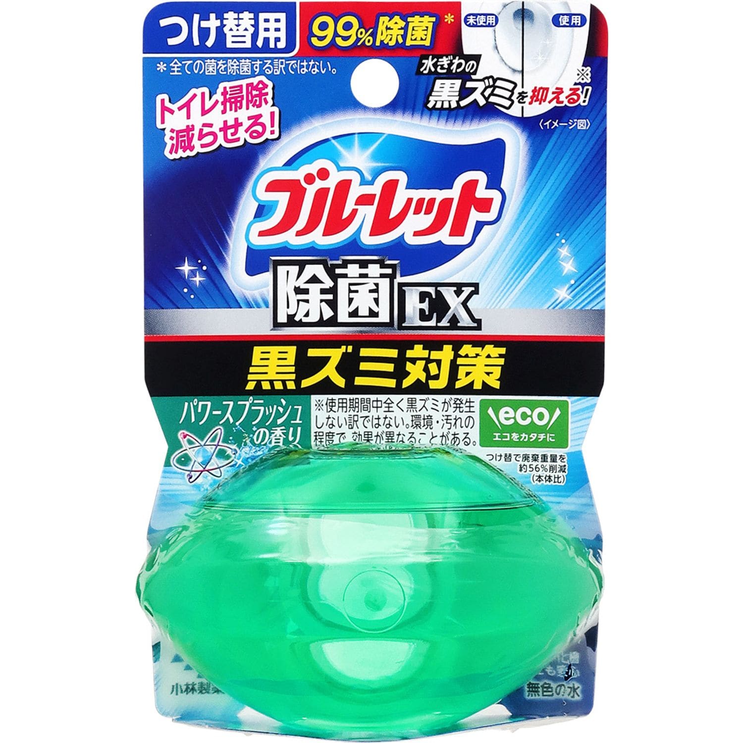小林製薬 液体ブルーレットおくだけ 除菌EX パワースプラッシュの香り つけかえ用 (67mL) 付け替え用 水洗トイレ用 芳香洗浄剤 トイレ用合成洗剤