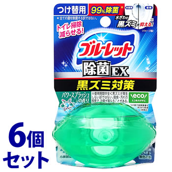 《セット販売》　小林製薬 液体ブルーレットおくだけ 除菌EX パワースプラッシュの香り つけかえ用 (67mL)×6個セット 付け替え用 水洗トイレ用 芳香洗浄剤 トイレ用合成洗剤