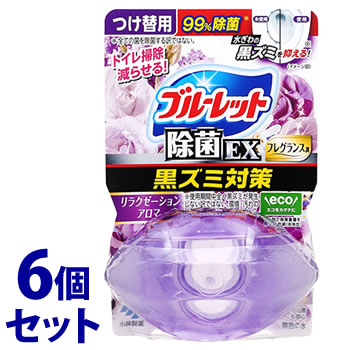 《セット販売》 小林製薬 液体ブルーレットおくだけ 除菌EX フレグランス リラクゼーションアロマ つけかえ用 (67mL)×6個セット 付け替え用 水洗トイレ用 芳香洗浄剤 トイレ用合成洗剤