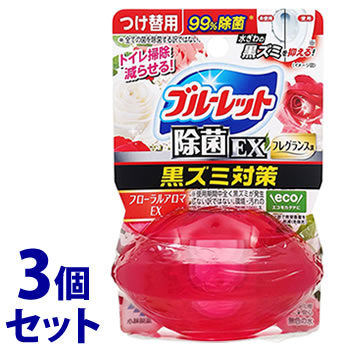 《セット販売》　小林製薬 液体ブルーレットおくだけ 除菌EX フレグランス フローラルアロマEX つけかえ用 (67mL)×3個セット 付け替え用 水洗トイレ用 芳香洗浄剤 トイレ用合成洗剤