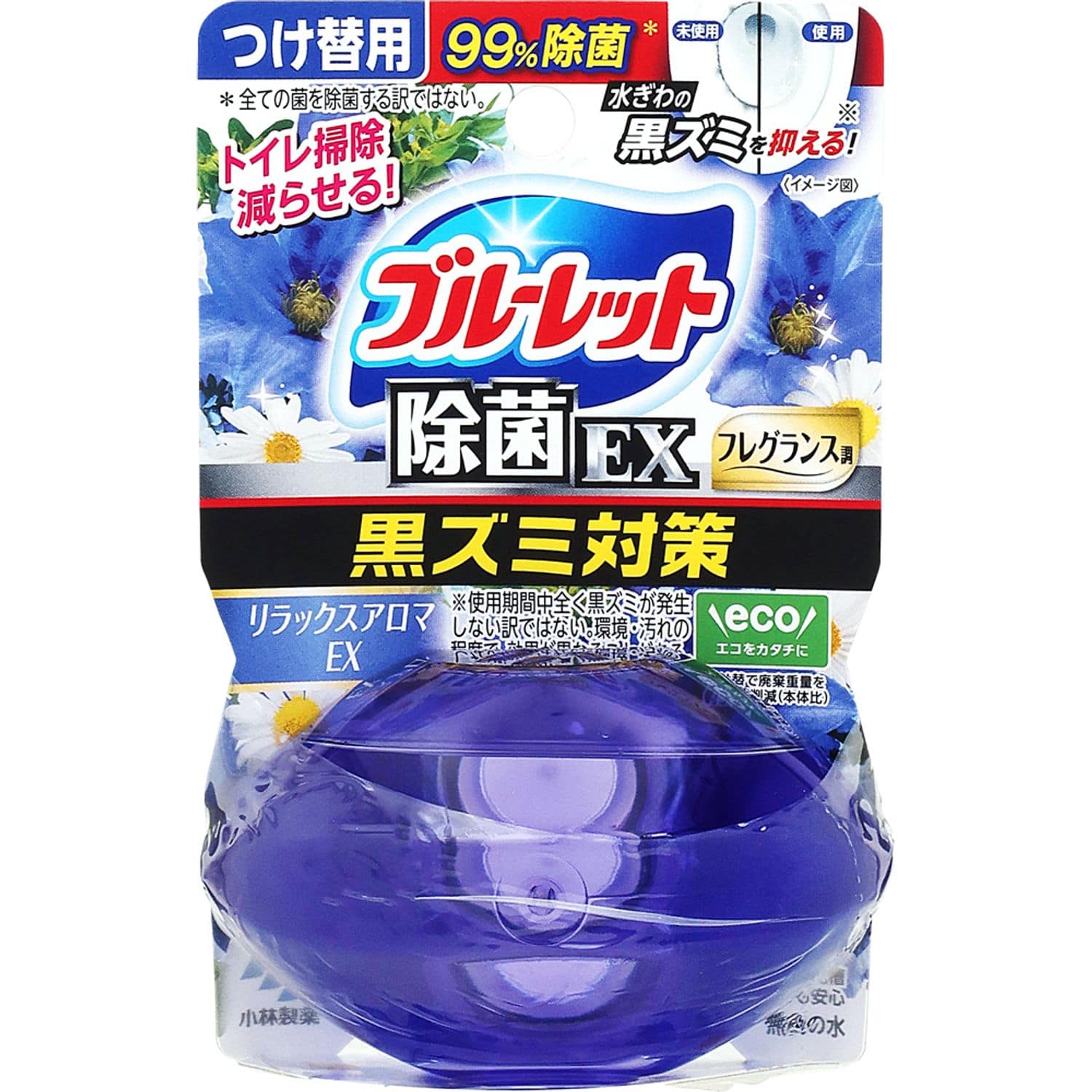 小林製薬 液体ブルーレットおくだけ 除菌EX フレグランス リラックスアロマEX つけかえ用 (67mL) 付け替え用 水洗トイレ用 芳香洗浄剤 トイレ用合成洗剤