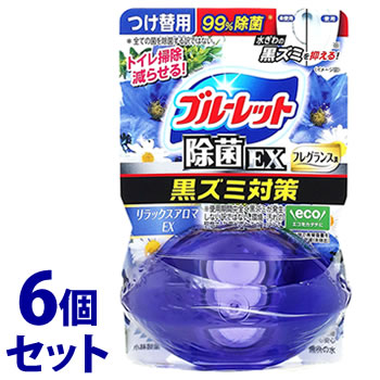 《セット販売》　小林製薬 液体ブルーレットおくだけ 除菌EX フレグランス リラックスアロマEX つけかえ用 (67mL)×6個セット 付け替え用 水洗トイレ用 芳香洗浄剤 トイレ用合成洗剤