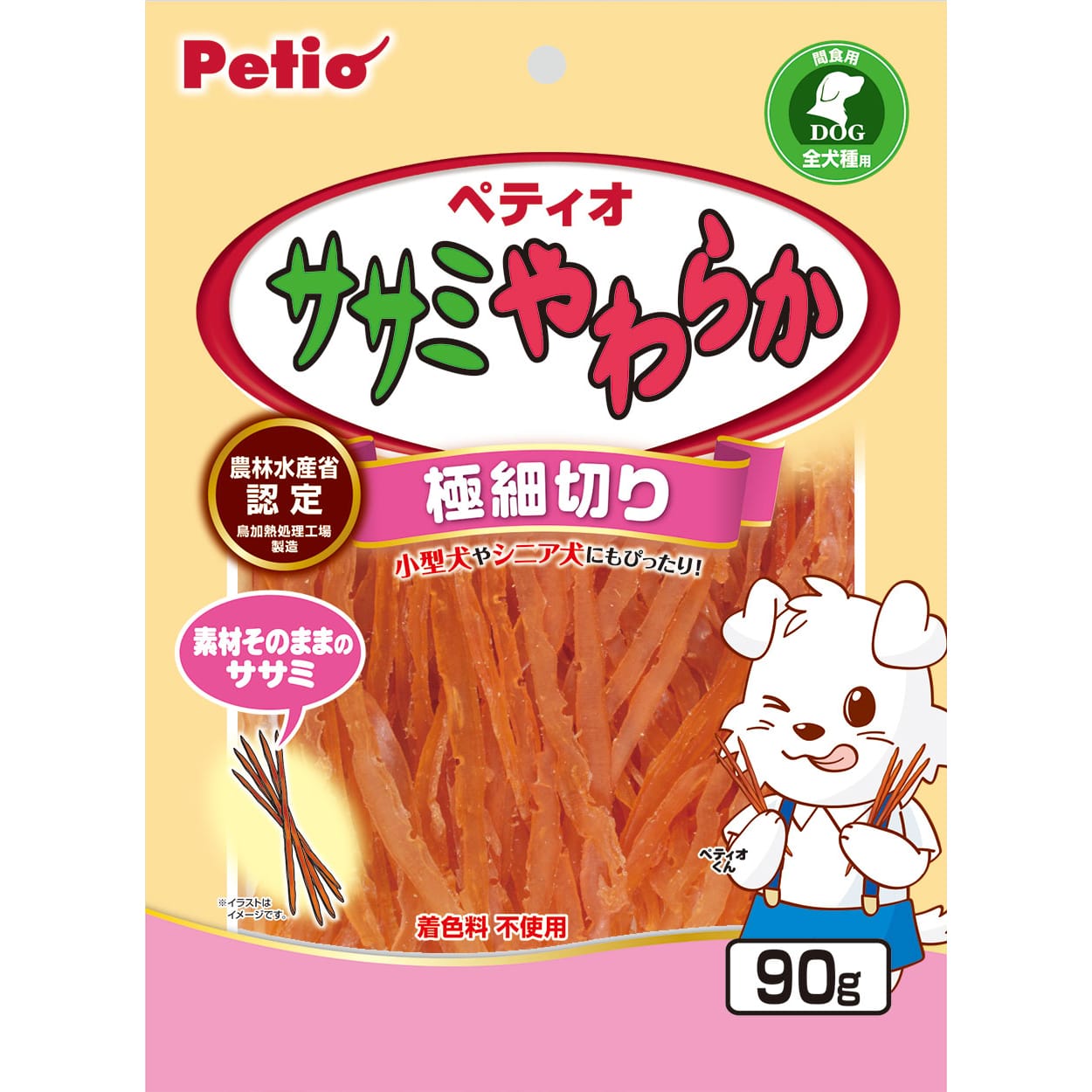 ペティオ ササミやわらか 極細切り (90g) 犬用おやつ 間食用 ドッグフード Petio