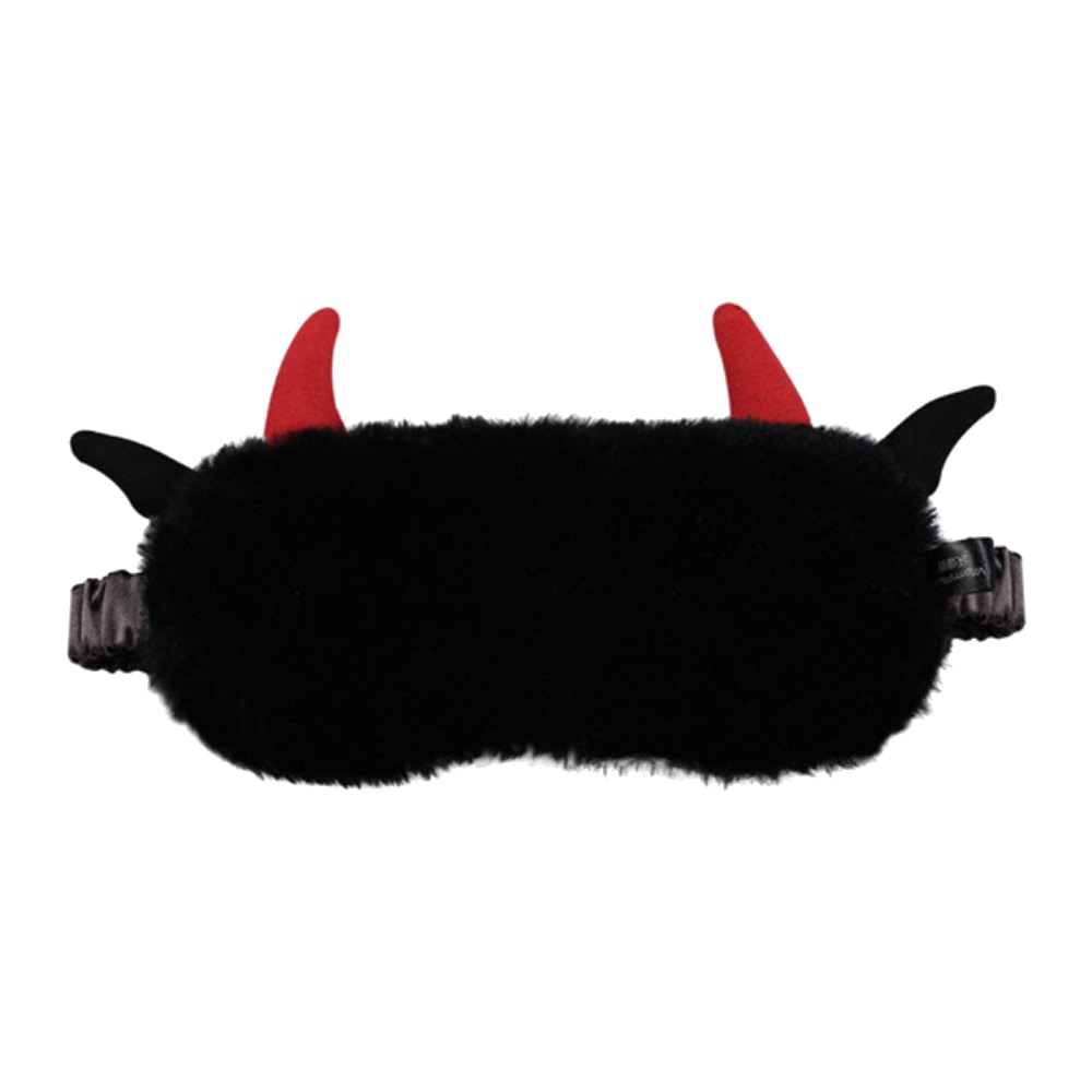 ビューティフルエンジェル 美ルル ふわもこアイマスク KRD9007-BK 小悪魔 ブラック (1個) belulu 温熱アイマスク