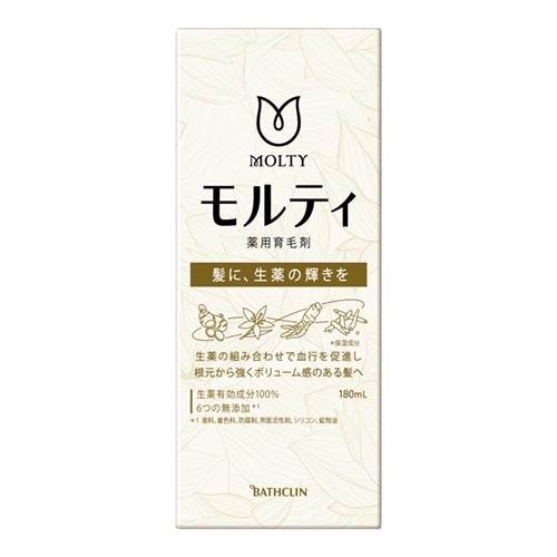 バスクリン モルティ 薬用育毛剤 (180mL) 生薬有効成分100% 【医薬部外品】