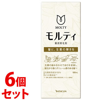 《セット販売》　バスクリン モルティ 薬用育毛剤 (180mL)×6個セット 生薬有効成分100％　【医薬部外品】