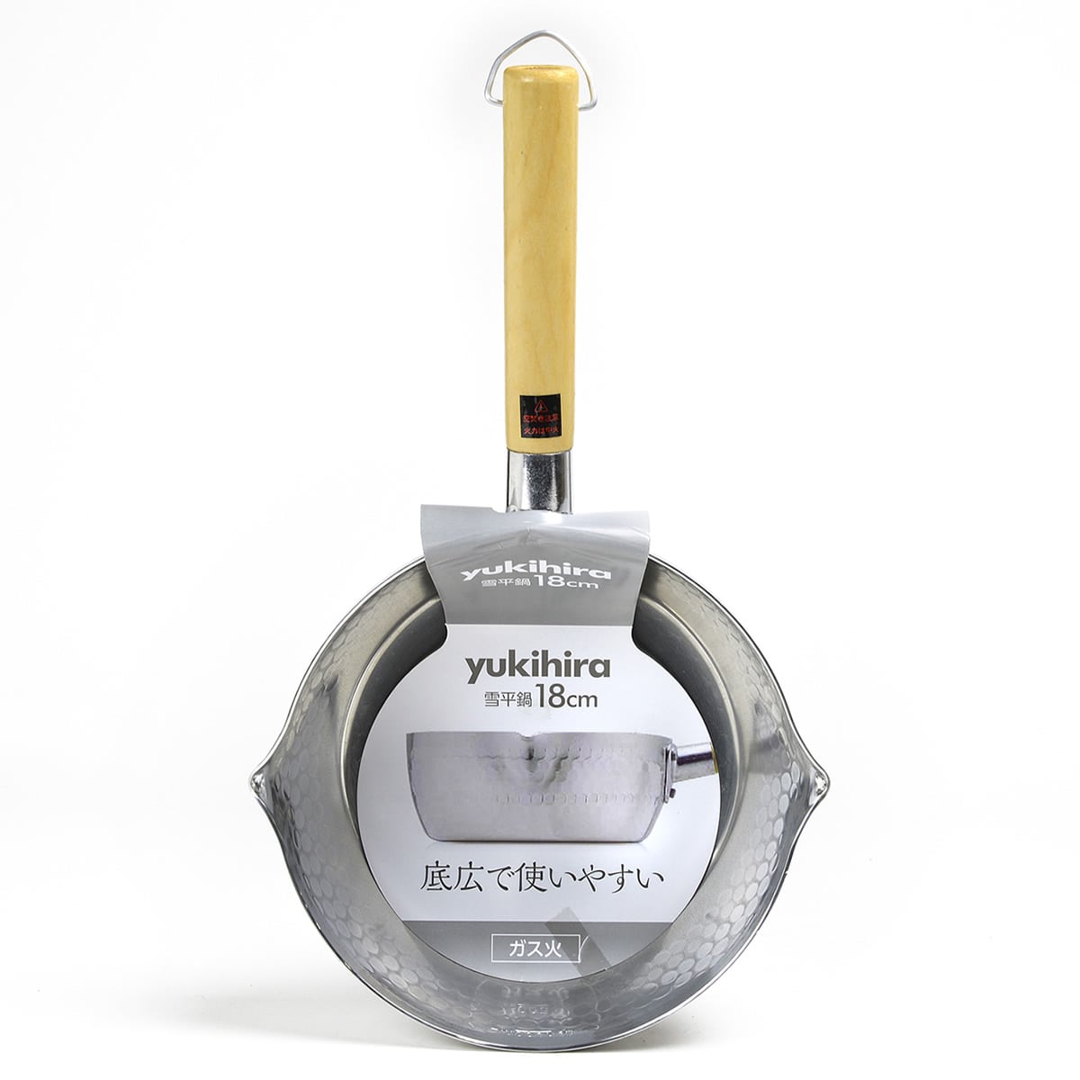 ストリックスデザイン 底広で使いやすい 軽量雪平鍋 18cm (1個) ガス火対応 深型鍋