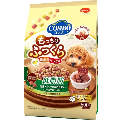 日本ペットフード コンボ ドッグ もっちりふっくら 低脂肪 (100g×6袋) ドッグフード COMBO