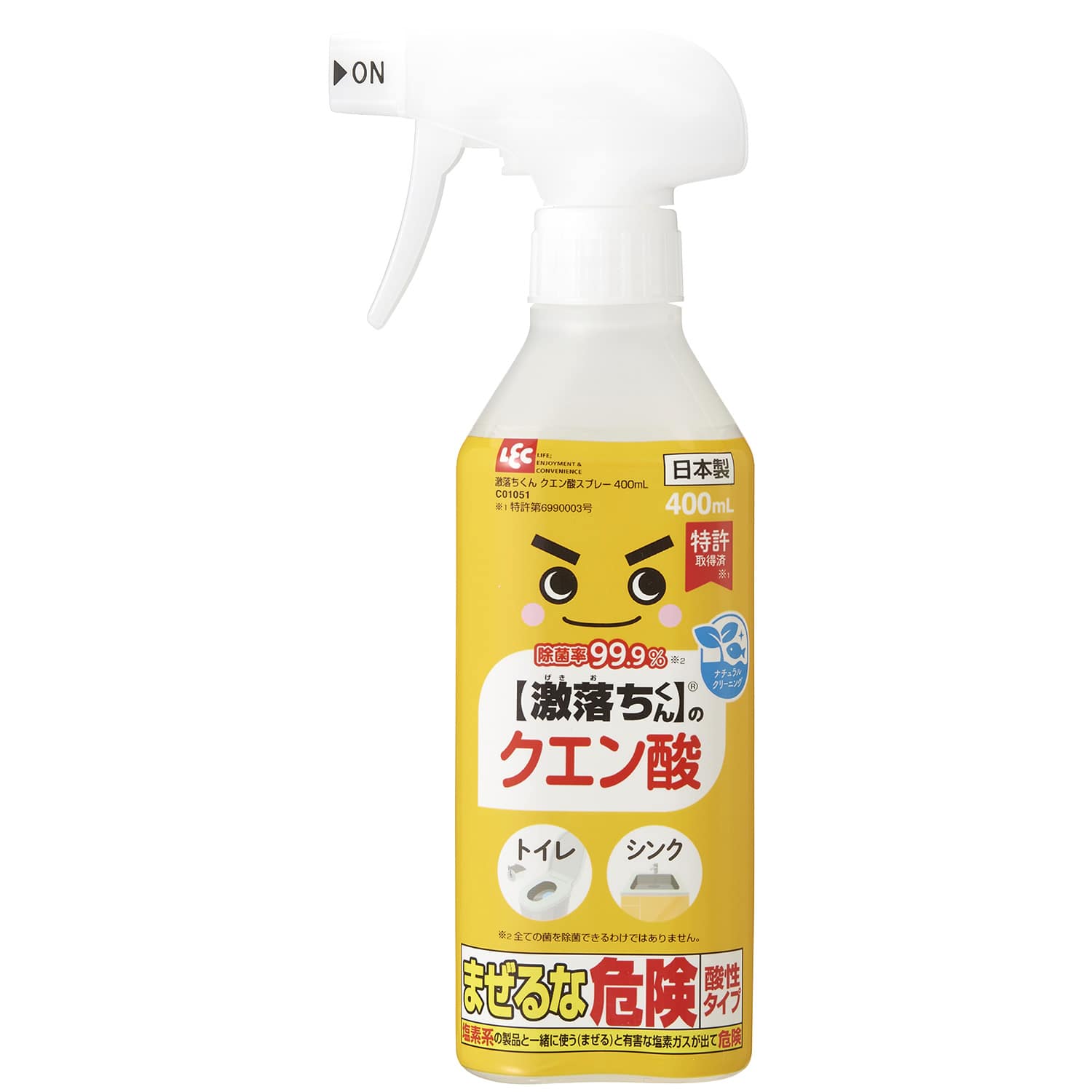 レック 激落ちくん クエン酸スプレー 液体タイプ C01051 (400mL) 住居用クリーナー