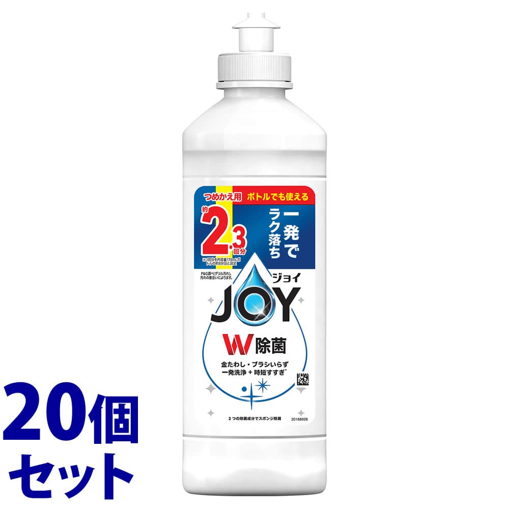 《セット販売》 P&G 除菌ジョイ コンパクト キャップ付き つめかえ用 (300mL)×20個セット 詰め替え用 食器用洗剤 【P&G】