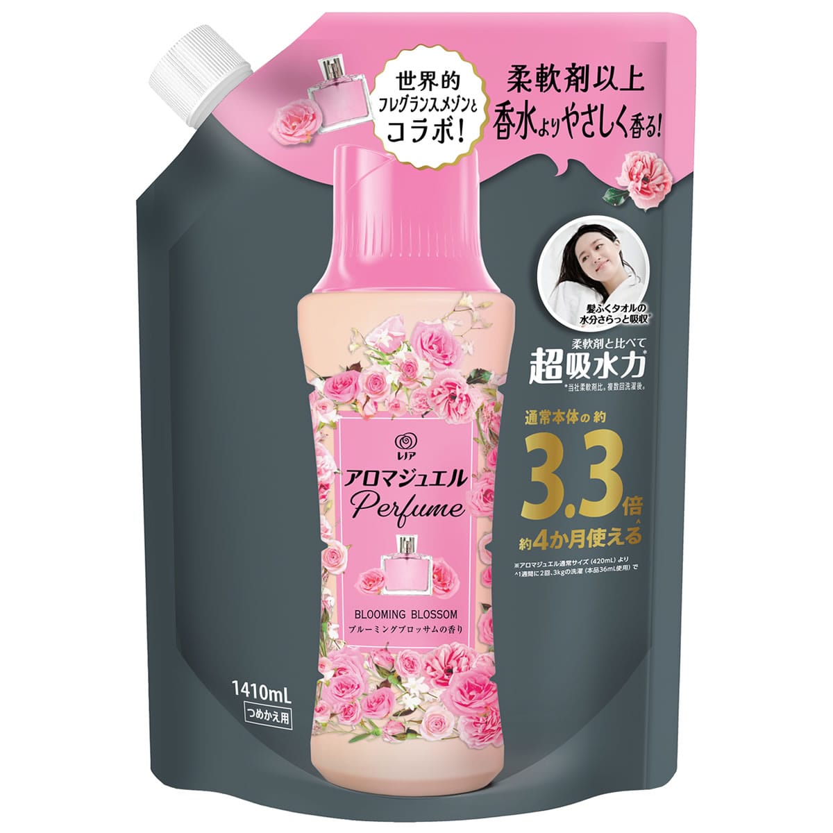 P&G レノア アロマジュエル ブルーミングブロッサムの香り つめかえ用 超特大サイズ (1410mL) 詰め替え用 衣料用香りづけ剤 香りづけビーズ 【P&G】