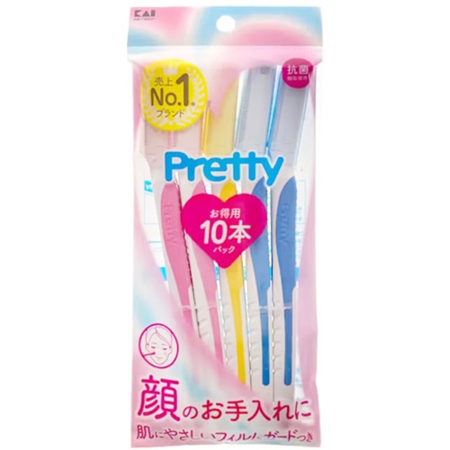 貝印 プリティーフェイスL (10本) 顔そり用カミソリ