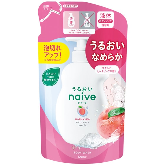 クラシエ ナイーブ ボディソープ 桃の葉エキス配合 つめかえ用 (360mL) 詰め替え用