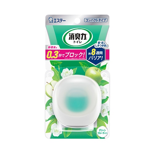 エステー 消臭力 コンパクト トイレ用 本体 グリーンフルーティー (1個) 消臭・芳香剤