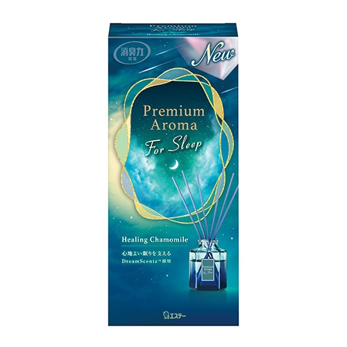 エステー お部屋の消臭力 プレミアムアロマ フォー スリープ 本体 ヒーリングカモミール (50mL) 室内用 置き型 消臭 芳香剤 Premium Aroma For Sleep