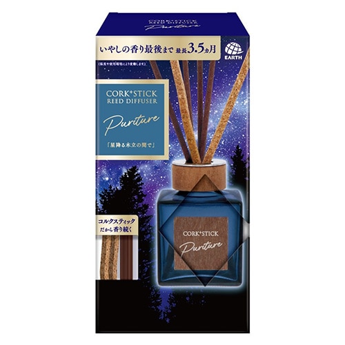 アース製薬 スッキーリ！ コルクスティック ピュリチャー 星降る木立の間で (100mL) 芳香剤 Sukki-ri! CORK+STICK Puriture