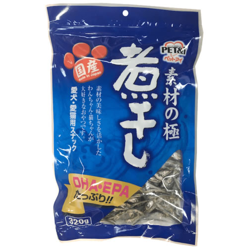 ペットアイ 素材の極 煮干し (320g) 犬猫用 間食 ドッグ＆キャットスナック おやつ