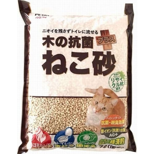 ペットアイ 木の抗菌プラス猫砂 (7L) 猫用トイレ砂